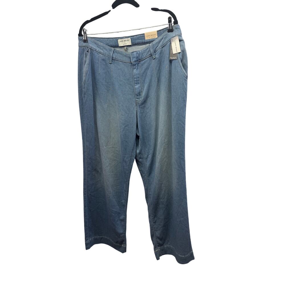 Lane Bryant Jeans Women's Sz 16 High-Rise Straight Leg pleated top New with Tags